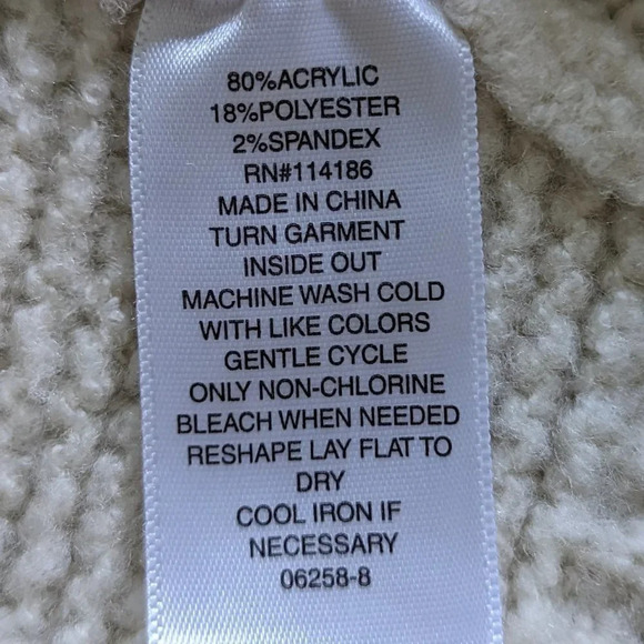 A.N.A. Women's Multicolored Knit Quilt Pattern Sweater Size XXLT - Picture 9 of 9